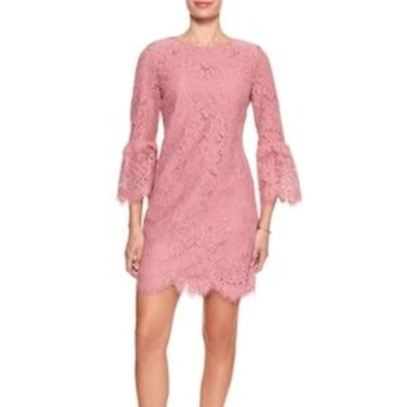 Banana Republic Dresses & Skirts - Banana Republic Dusty Rose Lace Dress size 8 NWT